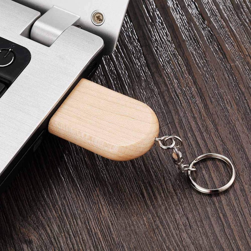 GARRULAX USB Flash Drive, Wooden 8GB / 16GB / 32GB USB2.0 USB Memory Stick Date Storage Pendrive Thumb Drive(32GB, Ellipse Maple) - Image 5